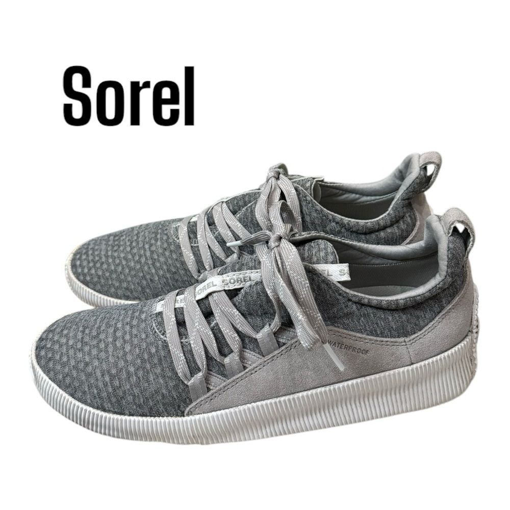 Sorel Women's Out N About Plus Nl3254-081 Gray Suede Shoes Sneakers 10